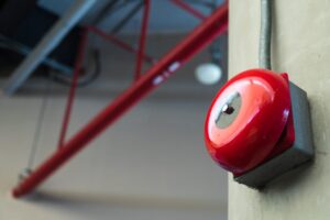 fire alarm on the wall